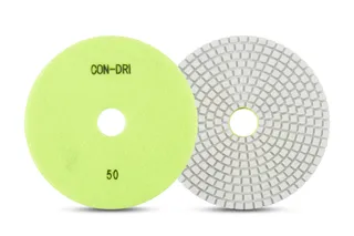 Con-Dri Flexible Dry Concrete Pad 7" 50 Grit Light Green Velcro