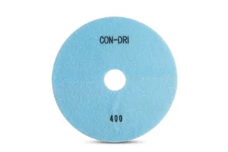 Con-Dri Flexible Dry Concrete Pad 7" 400 Grit Light Blue Velcro
