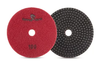 Copperhead Copper Resin Pad 5" 100 Grit Red Velcro
