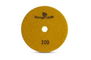 Copperhead Copper Resin Pad 5" 200 Grit Yellow Velcro