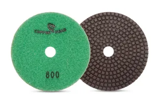 Copperhead Copper Resin Pad 5" 800 Grit Green Velcro
