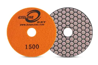 Cyclone Dry Premium Polishing Pad 4" 1500 Grit
