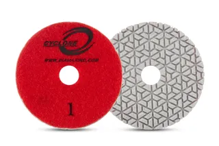Diamax Cyclone White Resin Pads 3 Step 4" Position 1