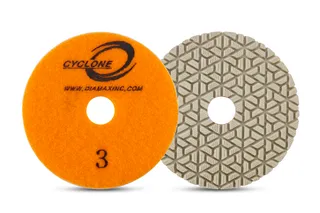Diamax Cyclone White Resin Pads 3 Step 4" Position 3