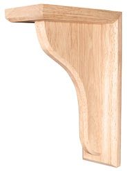 DuBois Carvings Traditional Wood Bar Bracket Corbel 3&quot;x7-5/8x10.5, RubberWood
