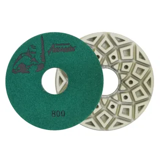 Assassin White Auto Edge Wheels for Flat Edges 6" QRS 800 Grit