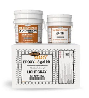 Kretus Select Epoxy Kit Light Gray, 3 Gallon