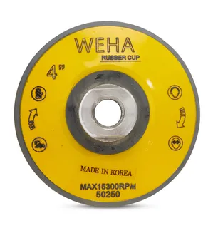 Weha Rubber Diamond Cup Wheel 4" Coarse 5/8"-11