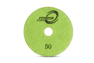 Typhoon 7 Step Diamond Granite Wet Polishing Pad 4" 50 grit