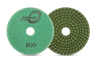Typhoon 7 Step Diamond Granite Wet Polishing Pad 4" 800 grit