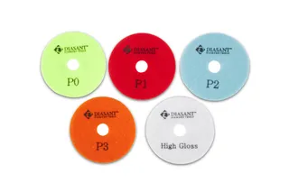 Pulsar Universal 5 Step Wet Dry Diamond Polishing Pads 4" Set