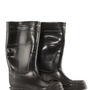 Black Steel Toe Rubber Boots Size 9
