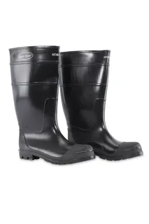 Black Steel Toe Rubber Boots Size 10