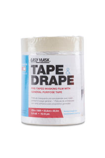 Trimaco’s Tape and Drape Pre-Taped Masking Film 24&quot; x 100&#039;