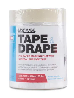 Trimaco’s Tape and Drape Pre-Taped Masking Film 24" x 100'