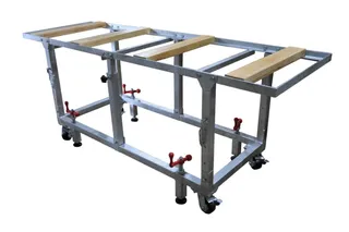 Weha Fabrication Table With Adjustable Height And Galvanized Finish 27"       