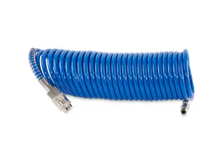 Manzelli Blue Coiled Rilsan Hose with Air Connections