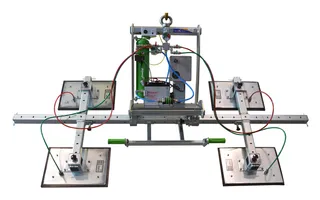 Manzelli Exential Vacuum Lifter Battery Powered 1000kg 4 Pad Manual Tilt
