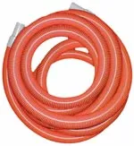 Flexaust Orange Vacuum Hose with Cuffs, 1.5" x 50ft