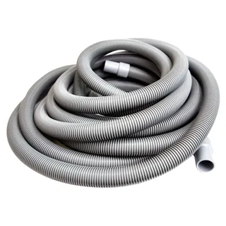 Flexaust Gray Vacuum Hose with Cuffs, 1.5" x 25ft