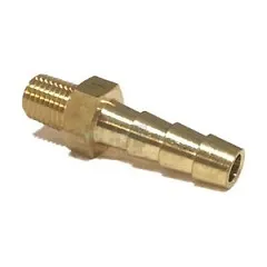 Brass Hose Barb to MPT 1/8" x 1/8"