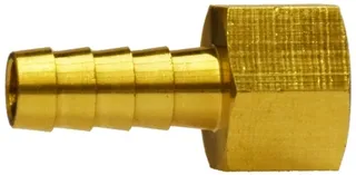 Brass Hose Barb to FPT 3/8" x 1/4"
