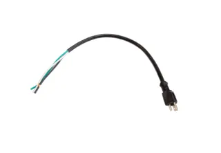 Hydro-Force Power Cord with Male End 12/3 AWG x 2ft