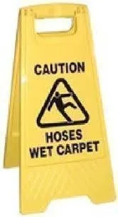 Better Brush Folding Caution Sign, Carpet Cleaning Version