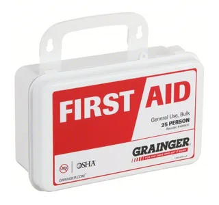 First Aid Kit 25 Person w/Eye Wash 49H431