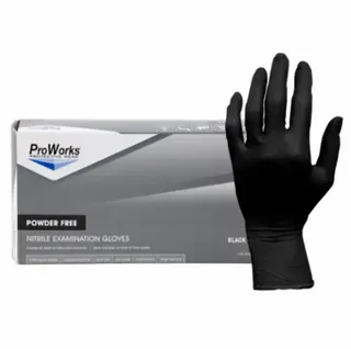 ProWorks Nitrile Exam Gloves 7mil, Black, Medium