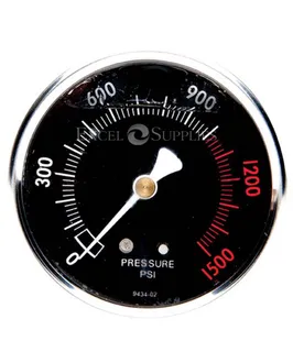 HydraMaster 2.5" Pressure Gauge Black 0-1500psi Back Mount
