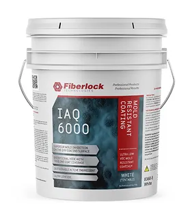 Fiberlock IAQ 6000 Mold Resistant Coating White, 5 Gallon Pail