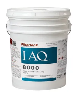 Fiberlock 8000 HVAC Insulation Coating White, 5 Gallon Pail