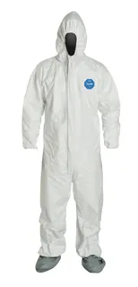 DuPont Tyvek 400 Coverall With Hood and Boots, XL, Box of 25 31710469