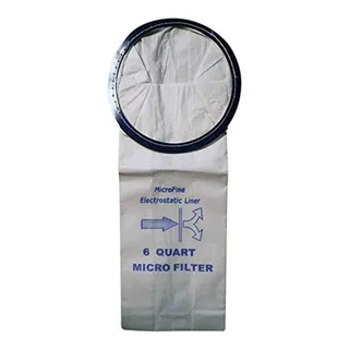 Sandia Backpack and Hipster Hip Vacuum Micro-Lined Filter Bags 6 Quart, Pack of 10
