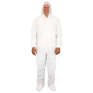 Safety Zone PolyLite Polypropylene Coverall White, 3XL