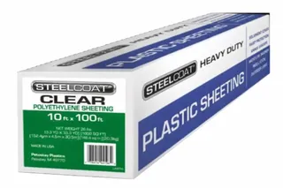 Petoskey Plastics Steelcoat Plastic Sheeting, Clear 6mil 10' x 100'