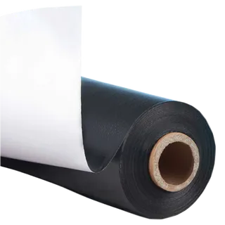YCS Reinforced Wall Liner 8mil 72" x 100', White/Black