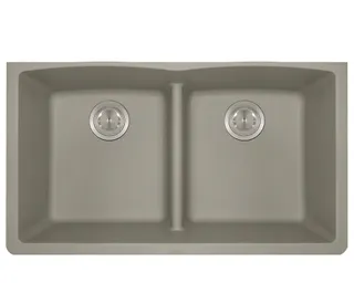 Revere 50/50, Low Divide Slate Undermount Granite Sink