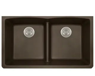 Revere 50/50, Low Divide Mocha Undermount Granite Sink