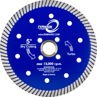 Diamax Typhoon Turbo Blade 5" 5/8-7/8 Arbor 4 Holes