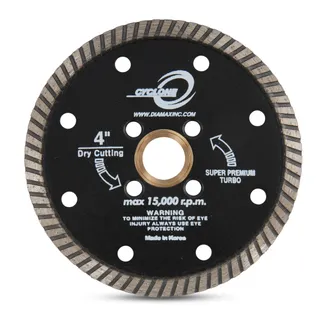 Cyclone Turbo Blade 4" 5/8"-20mm-7/8" 4 Holes
