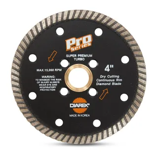 Diarex Pro Series Turbo Blade 4" 5/8"-20mm-7/8" 4 Holes