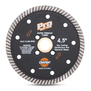 Diarex Pro Series Turbo Blade 4 1/2" 5/8"-20mm-7/8" 4 Holes