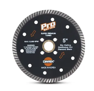 Diarex Pro Series Turbo Blade 5" 5/8"-20mm-7/8" 4 Holes