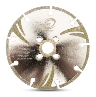 Super Cyclone Electroplated Marble Blade 4 1/2" 5/8"-20mm-7/8" 4 Holes
