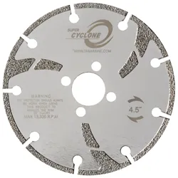 Super Cyclone Electroplated Marble Blade 6" 5/8"-20mm-7/8" 4 Holes