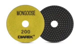 Diarex Mongoose Resin Polishing Pad 4" 200 Grit Yellow