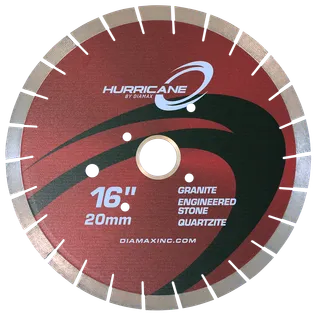 Hurricane Bridge Saw Blade 16" 20mm Segments 50/60mm, Breton, Donatoni, Denver