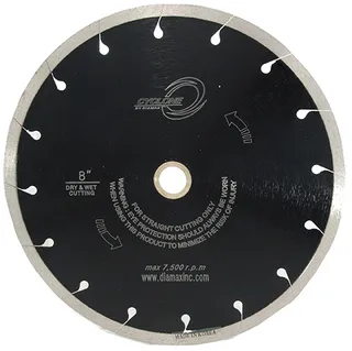 Cyclone Continuous Rim Blade 8" 7/8"-20mm-5/8"